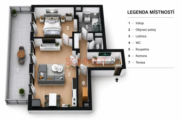 Prodej bytu 2+kk, Hustopeče, Na Úvoze, 64 m2