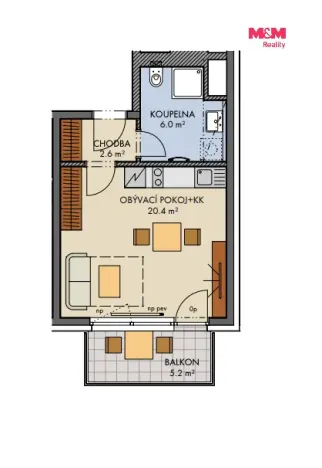 Prodej bytu 1+kk, Praha, Honzíkova, 30 m2