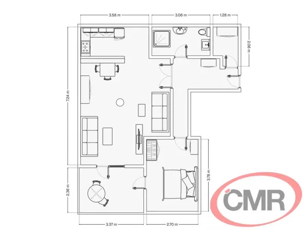 Prodej bytu 2+kk, Praha, U Zátiší, 64 m2