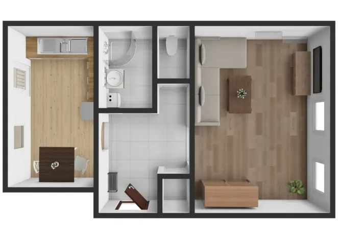 Pronájem bytu 1+1, Krupka - Bohosudov, Bohosudovská, 45 m2