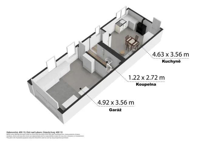 Prodej zahrady, Ústí nad Labem, Habrovická, 573 m2