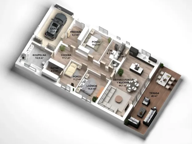 Prodej rodinného domu, Brandýsek, Nad Vodojemem, 190 m2