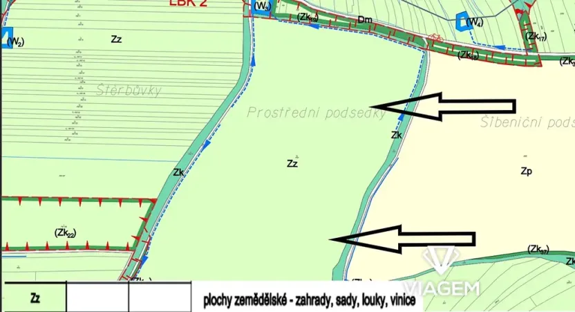 Prodej podílu zahrady, Židlochovice, 4493 m2