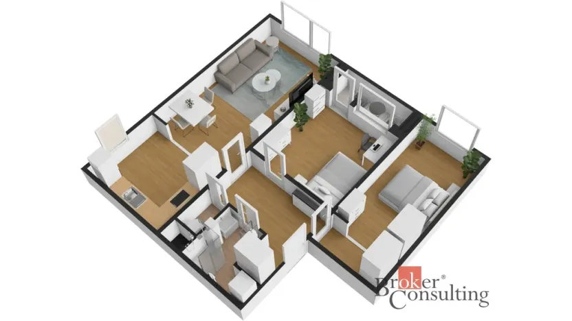 Pronájem bytu 3+kk, Praha - Černý Most, Bryksova, 72 m2