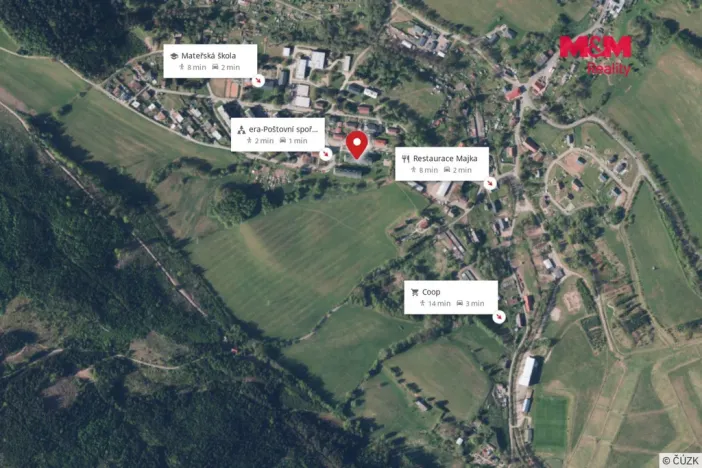 Pronájem bytu 1+1, Radvanice, 36 m2