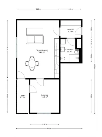 Pronájem bytu 2+kk, Ostrava - Moravská Ostrava, F. X. Riepla, 60 m2
