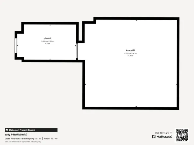 Pronájem kanceláře, Plzeň - Jižní Předměstí, Palackého, 39 m2