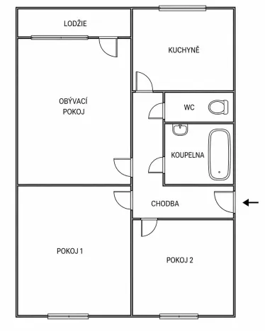 Prodej bytu 3+1, Pardubice, Lonkova, 72 m2