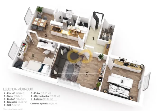 Prodej bytu 3+1, Volary, Sídl. Míru, 65 m2