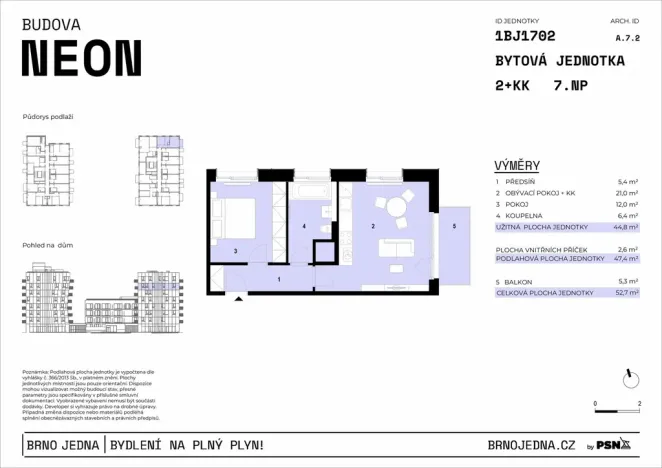 Prodej bytu 2+kk, Brno, Plynárenská, 45 m2