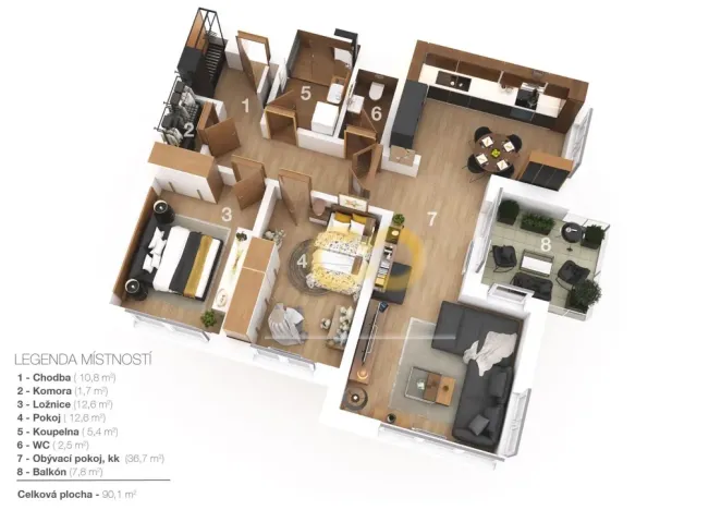 Prodej bytu 3+kk, Praha, Honzíkova, 86 m2