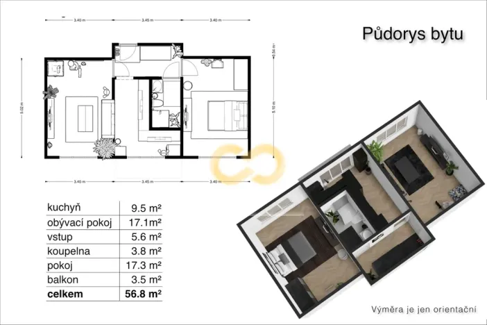 Prodej bytu 2+1, Prachatice, Husinecká, 68 m2