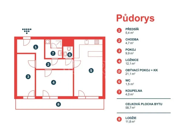 Pronájem bytu 3+kk, Benešov, 102. pluku, 73 m2