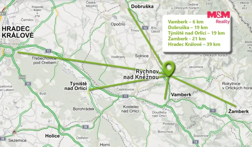 Prodej bytu 3+1, Rychnov nad Kněžnou, Mírová, 68 m2