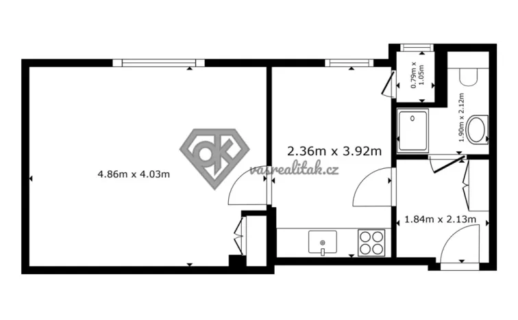 Pronájem bytu 1+1, Česká Třebová, J. Drobného, 38 m2
