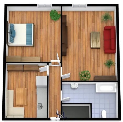 Pronájem bytu 2+1, Kunratice u Cvikova, 59 m2