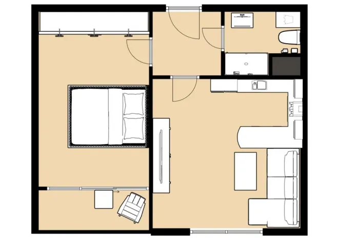 Pronájem bytu 2+kk, Česká Lípa, Okružní, 40 m2