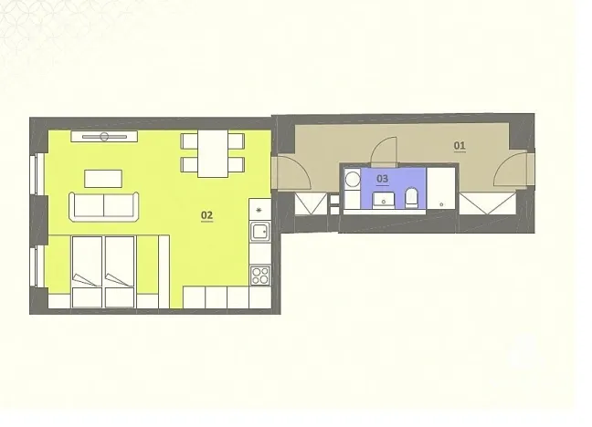 Pronájem bytu 1+kk, Brno, Údolní, 46 m2