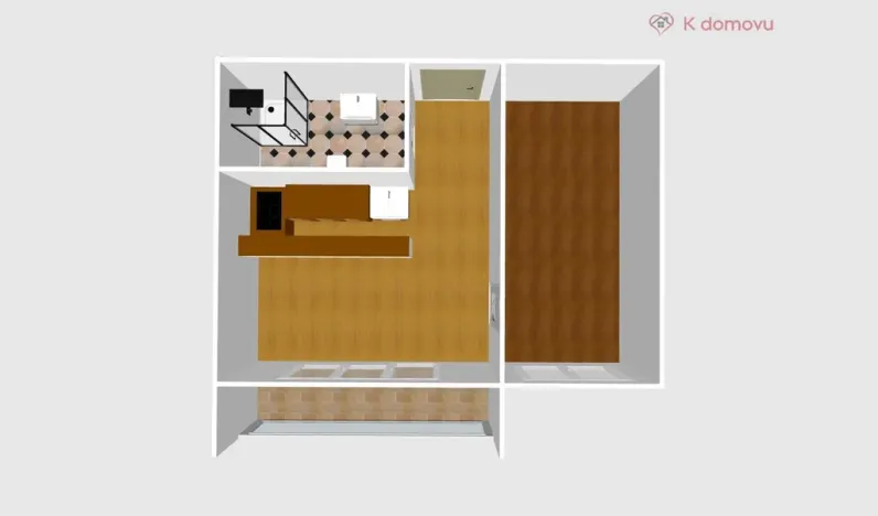 Pronájem bytu 2+kk, Brno - Starý Lískovec, Bosonožská, 35 m2