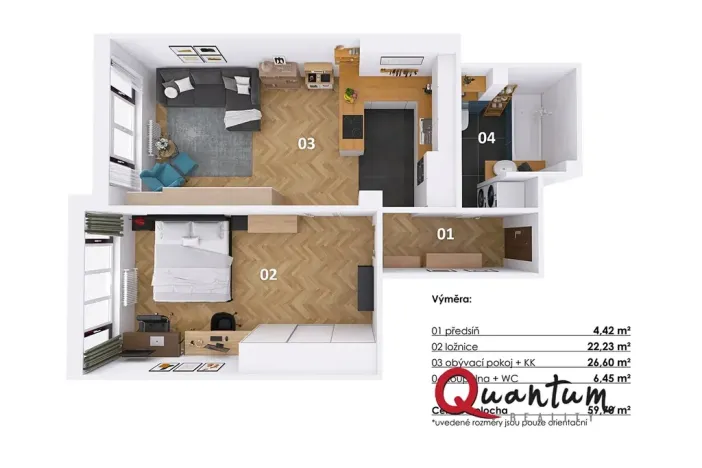 Prodej bytu 2+kk, Praha - Holešovice, Komunardů, 60 m2
