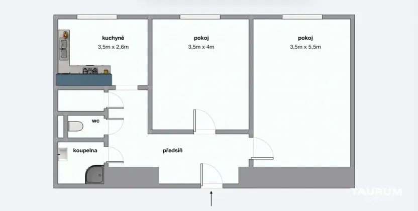 Pronájem bytu 2+1, Plzeň, Brojova, 55 m2