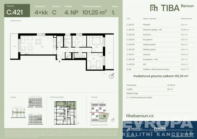 Prodej bytu 4+kk, Beroun, 101 m2