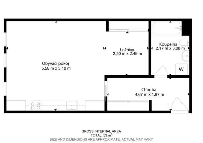 Prodej bytu 1+kk, Praha - Břevnov, Bělohorská, 52 m2