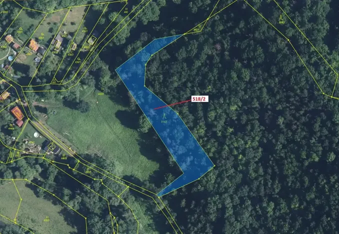 Dražba lesa, Malé Březno, 2957 m2