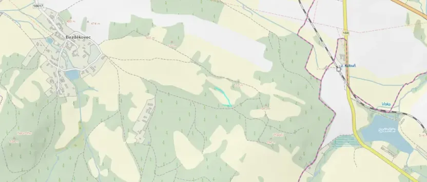 Dražba pozemku, Mileč, 785 m2
