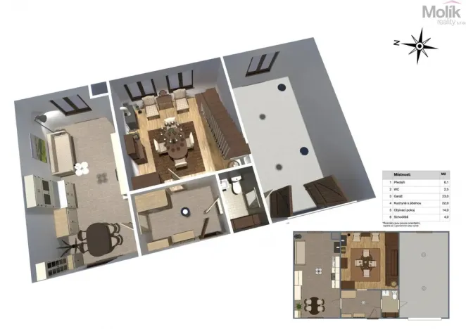 Prodej chalupy, Klíny - Rašov, 67 m2