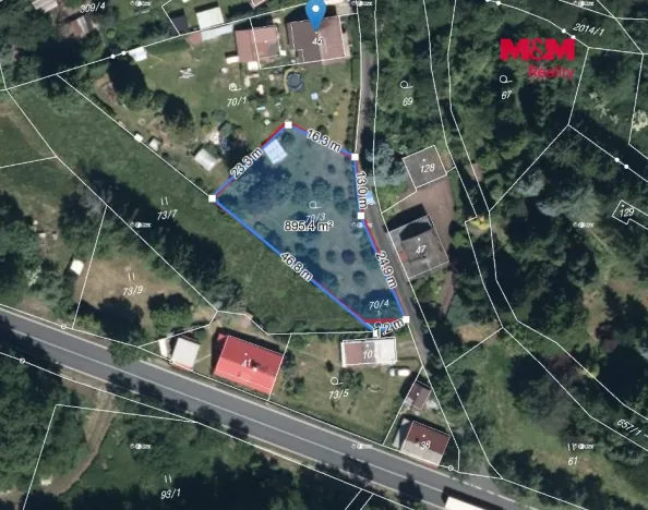Prodej pozemku pro bydlení, Krásný Les - Damice, 897 m2