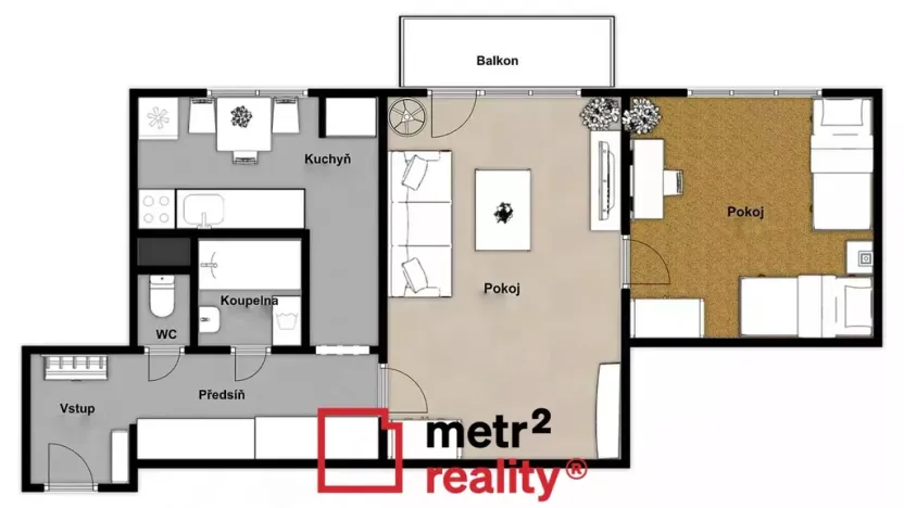 Prodej bytu 2+1, Olomouc, Dělnická, 51 m2