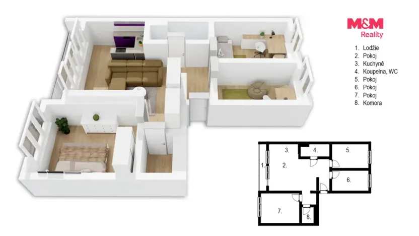Prodej bytu 4+1, Nymburk, Šeříková, 89 m2