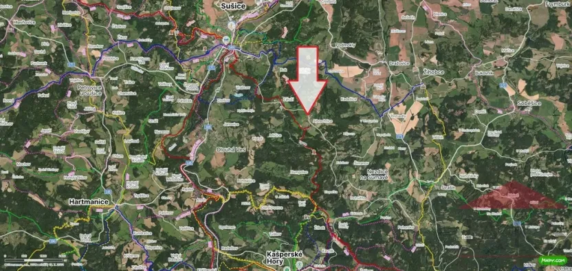 Prodej zahrady, Sušice, 1675 m2