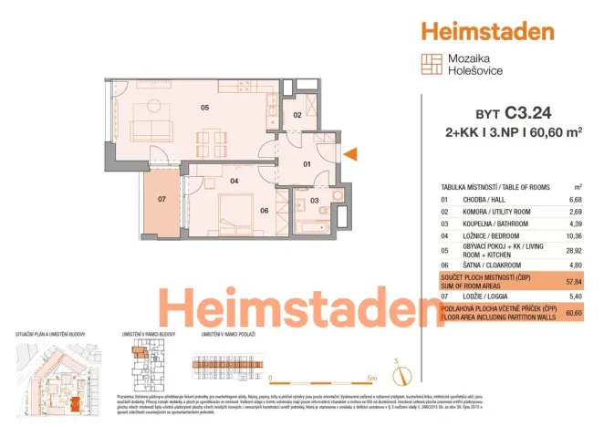 Pronájem bytu 2+kk, Praha - Holešovice, Vrbenského, 61 m2