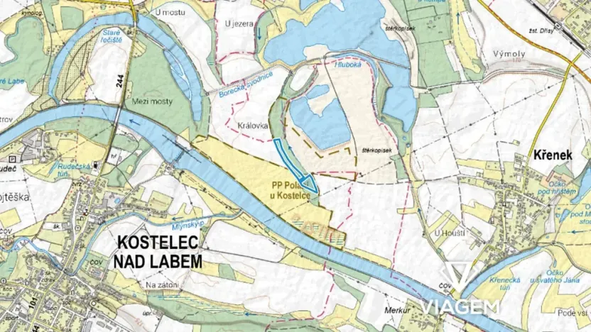Prodej podílu lesa, Kostelec nad Labem, 2389 m2