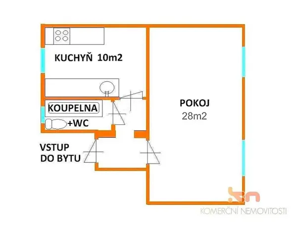 Pronájem bytu 1+1, Brno, Gorkého, 45 m2