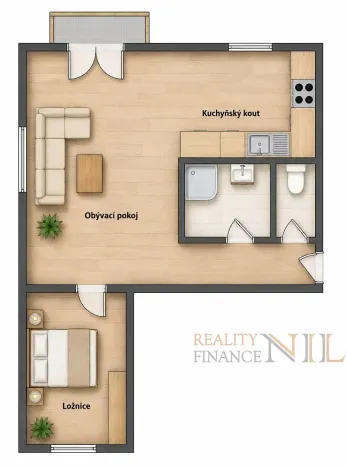Pronájem bytu 2+kk, Plzeň, Křimická, 58 m2