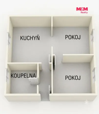 Prodej bytu 2+1, Horní Slavkov, Dlouhá, 50 m2