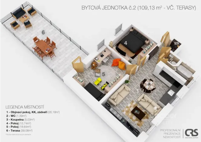 Pronájem bytu 3+kk, Kosmonosy, Hradišťská, 74 m2