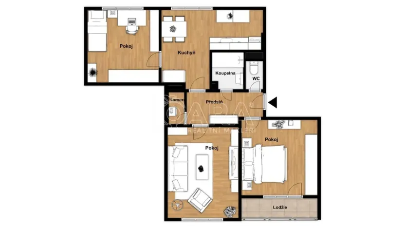 Prodej bytu 3+1, Velký Osek, Revoluční, 68 m2