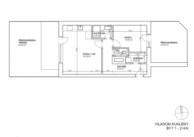 Pronájem bytu 2+kk, Hradec Králové - Kukleny, Pražská třída, 106 m2
