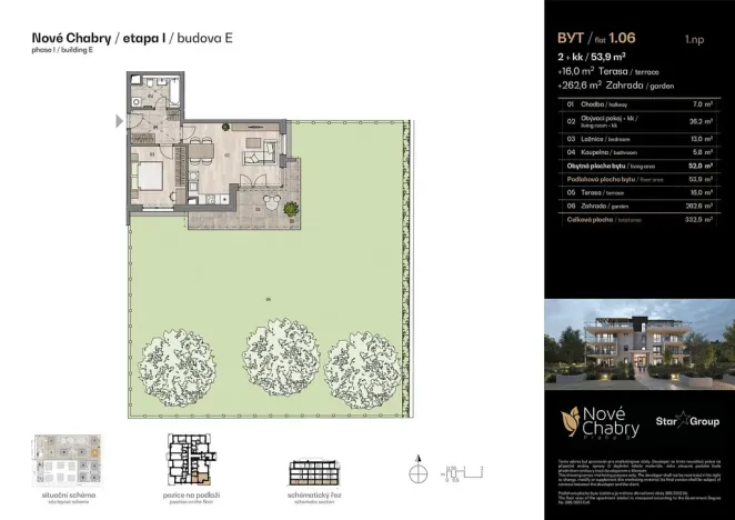Prodej bytu 2+kk, Praha - Dolní Chabry, Podhorská, 53 m2