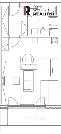 Pronájem bytu 1+kk, Velké Přílepy, 44 m2