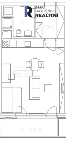 Pronájem bytu 1+kk, Velké Přílepy, 44 m2