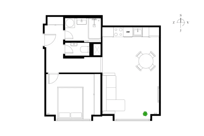 Prodej bytu 2+kk, Praha - Vršovice, Jakutská, 41 m2