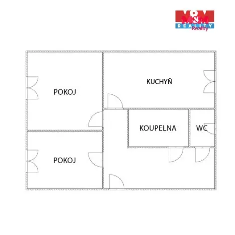 Pronájem bytu 2+1, Strakonice, Školní, 59 m2