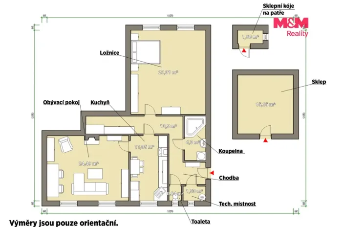 Prodej bytu 3+1, Heřmanova Huť - Vlkýš, Nádražní, 85 m2