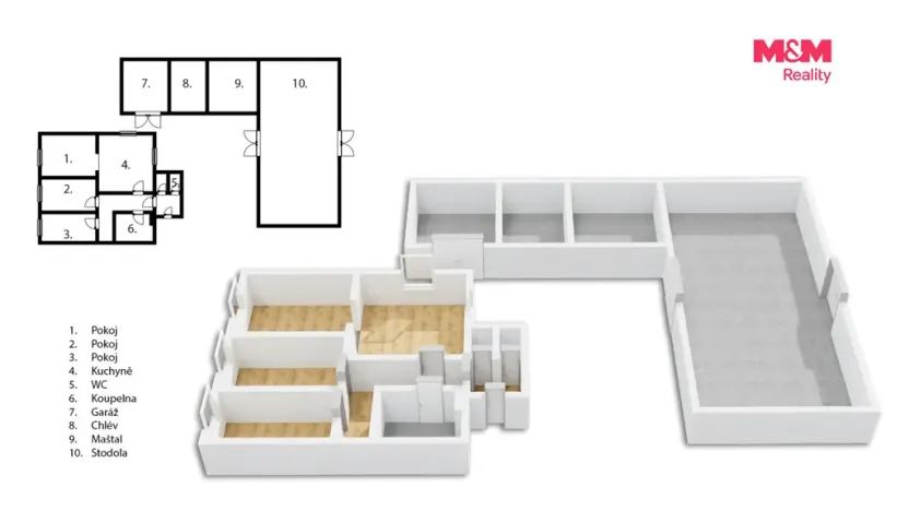 Prodej zemědělské usedlosti, Dražíč - Vranov, 112 m2