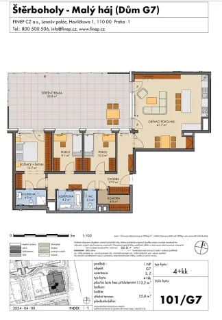 Prodej bytu 4+kk, Praha - Dolní Měcholupy, Honzíkova, 113 m2